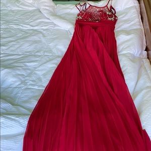 red prom dress